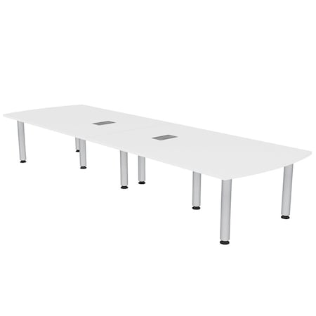 Skutchi Designs 45 in W, 120 in L, 29 in H, Engineered Wood Top, White H-AREC-46119PT-09-EL